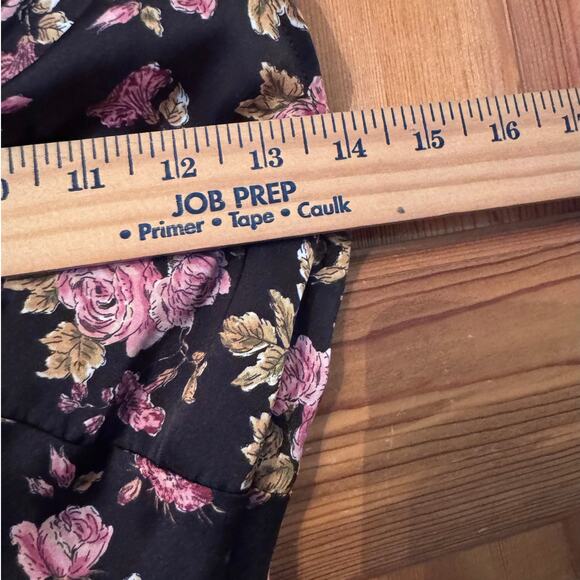 Zara Dark Floral Lace trim bodice slip dress S - Picture 4 of 6